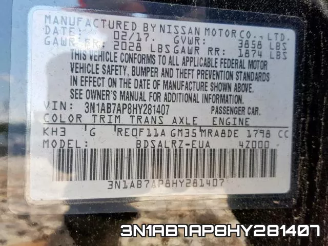 3N1AB7AP8HY281407 фото 2