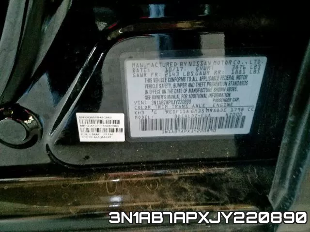 3N1AB7APXJY220890 фото 2