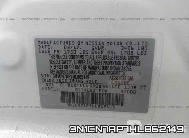 3N1CN7AP7HL862149 фото 10