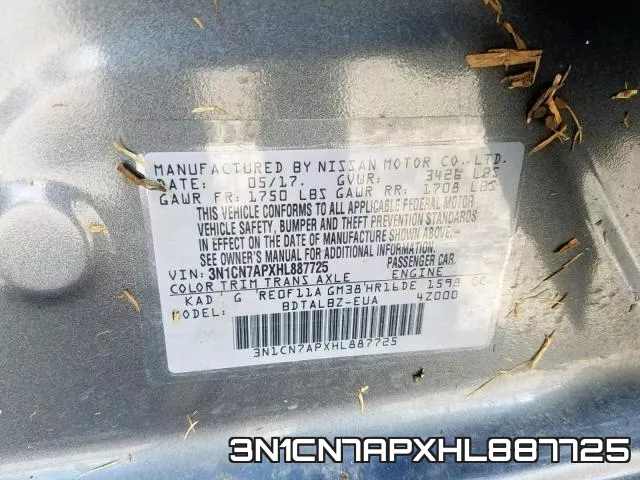3N1CN7APXHL887725 фото 2