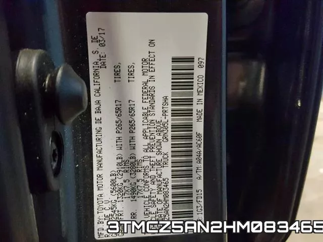 3TMCZ5AN2HM083465 фото 2