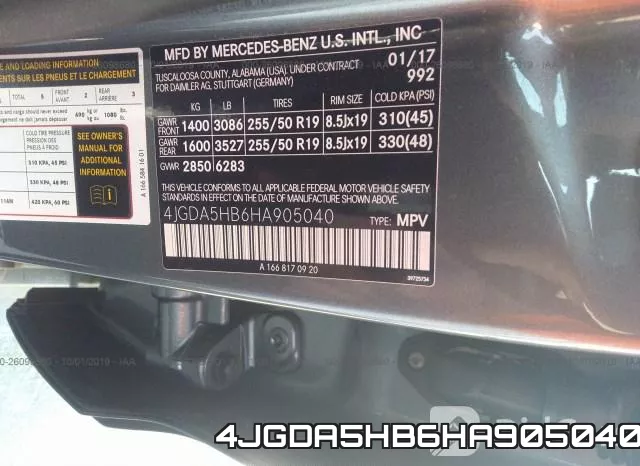 4JGDA5HB6HA905040 фото 10