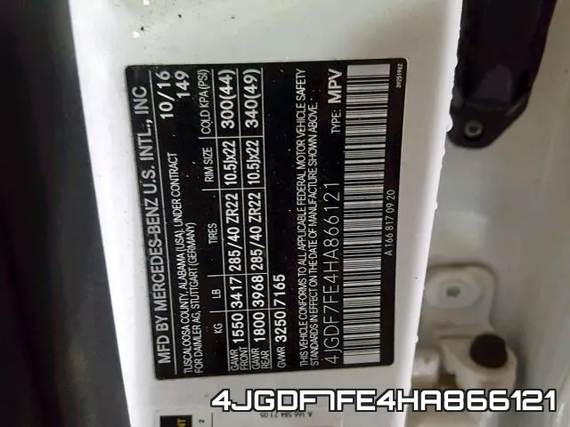 4JGDF7FE4HA866121 фото 2