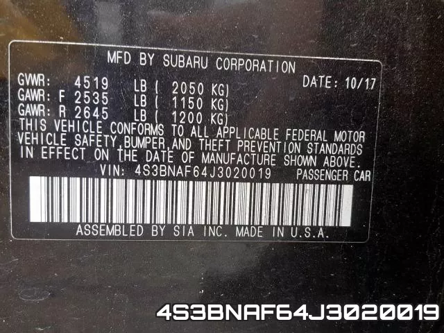 4S3BNAF64J3020019 фото 2