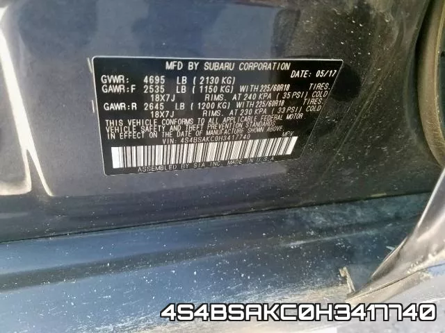 4S4BSAKC0H3417740 фото 2