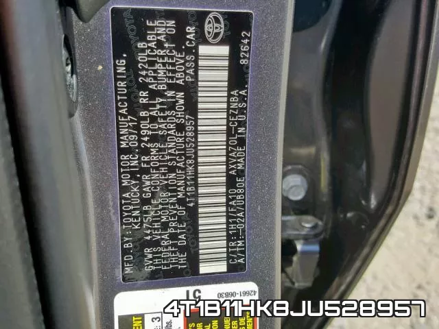 4T1B11HK8JU528957 фото 2