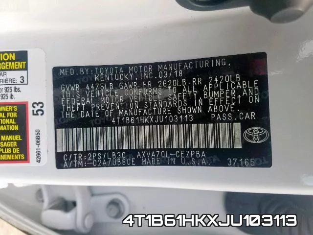 4T1B61HKXJU103113 фото 2