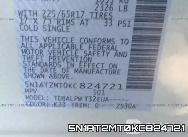 5N1AT2MT0KC824721 фото 10