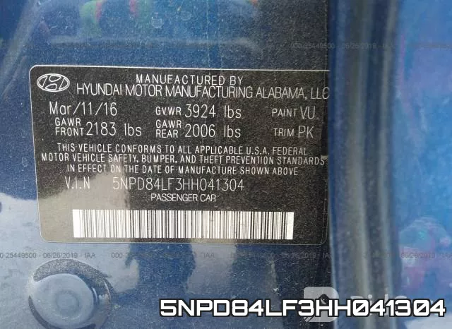 5NPD84LF3HH041304 фото 10