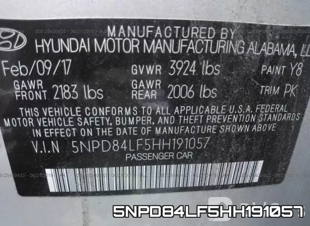 5NPD84LF5HH191057 фото 10