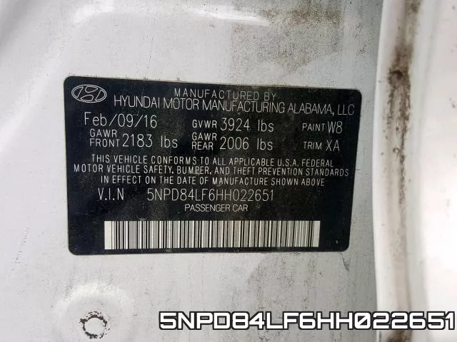 5NPD84LF6HH022651 фото 2
