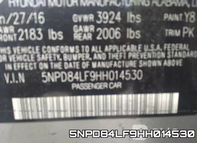 5NPD84LF9HH014530 фото 10