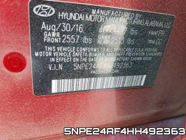 5NPE24AF4HH492363 фото 2