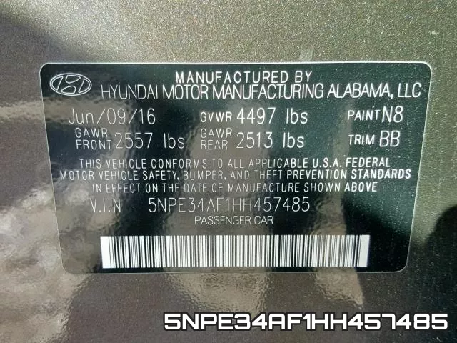 5NPE34AF1HH457485 фото 2