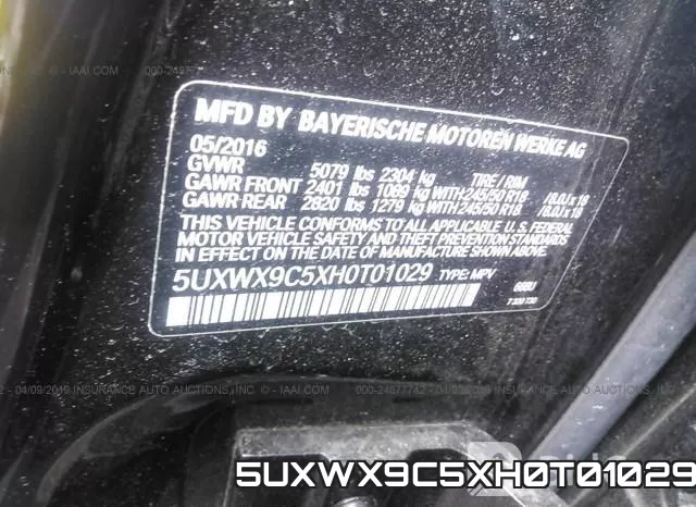 5UXWX9C5XH0T01029 фото 10
