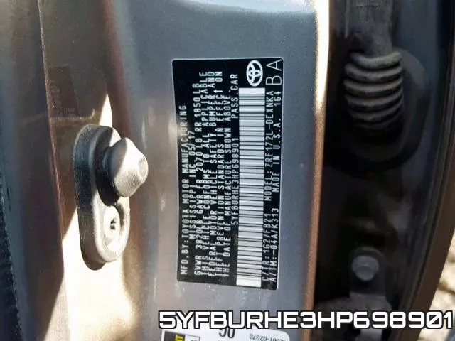 5YFBURHE3HP698901 фото 2