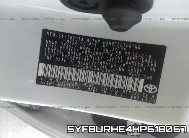 5YFBURHE4HP618067 фото 10
