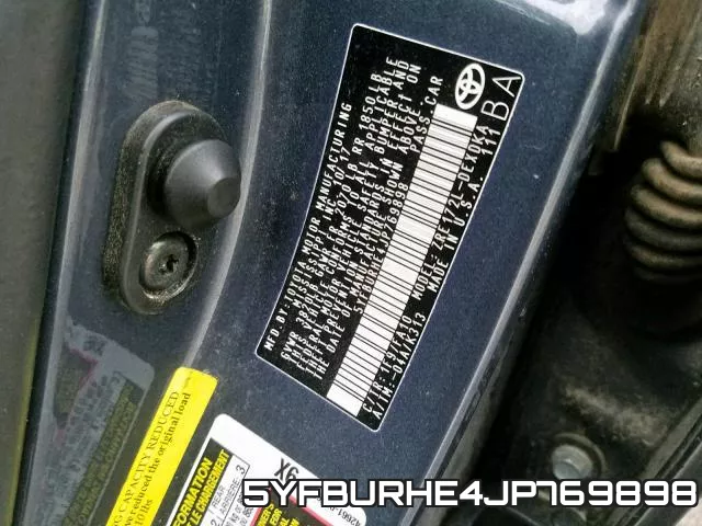 5YFBURHE4JP769898 фото 2