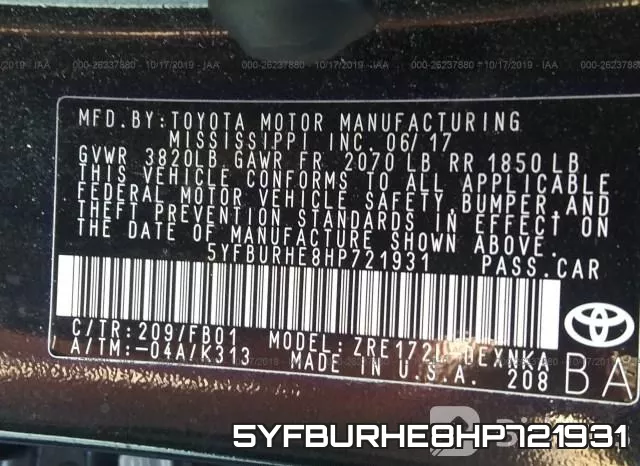 5YFBURHE8HP721931 фото 10