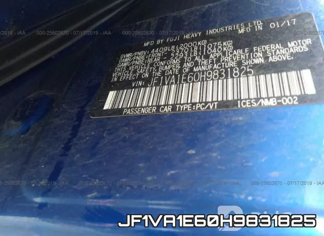 JF1VA1E60H9831825 фото 10