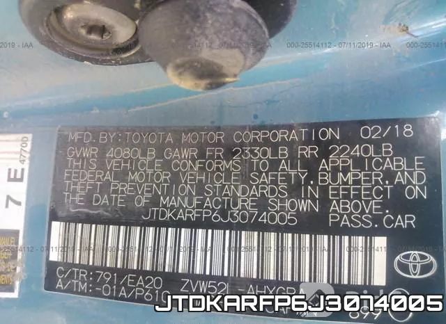 JTDKARFP6J3074005 фото 10