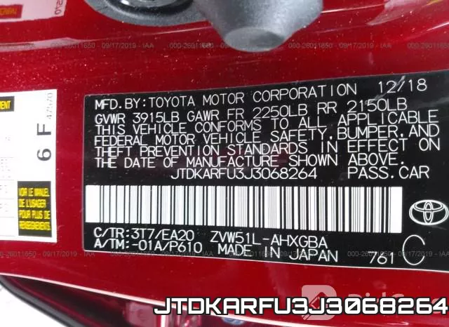 JTDKARFU3J3068264 фото 10
