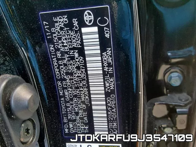 JTDKARFU9J3547109 фото 2