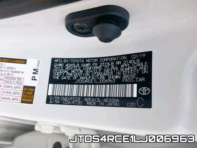 JTDS4RCE1LJ006963 фото 2