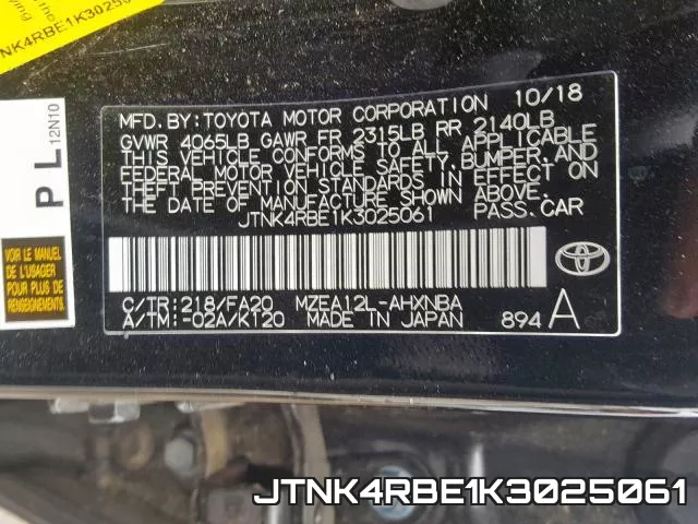 JTNK4RBE1K3025061 фото 2