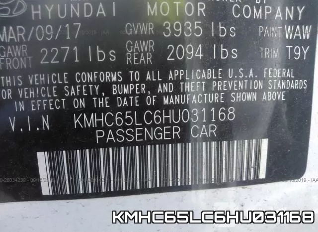 KMHC65LC6HU031168 фото 10