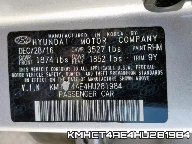 KMHCT4AE4HU281984 фото 2