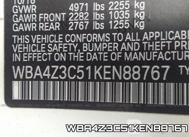 WBA4Z3C51KEN88767 фото 10