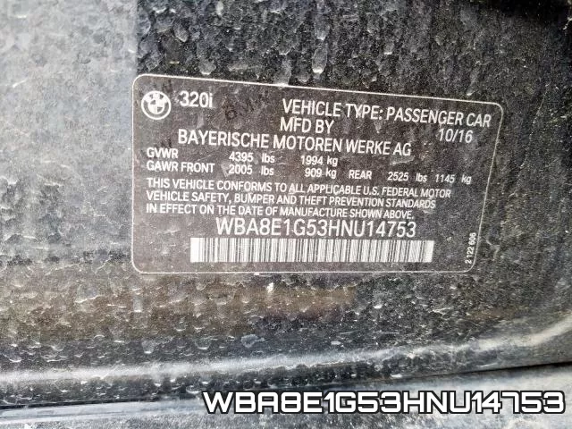 WBA8E1G53HNU14753 фото 2