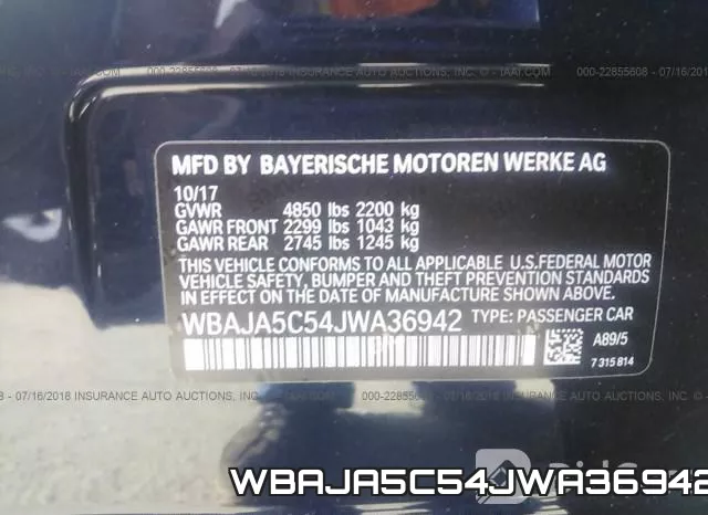 WBAJA5C54JWA36942 фото 10