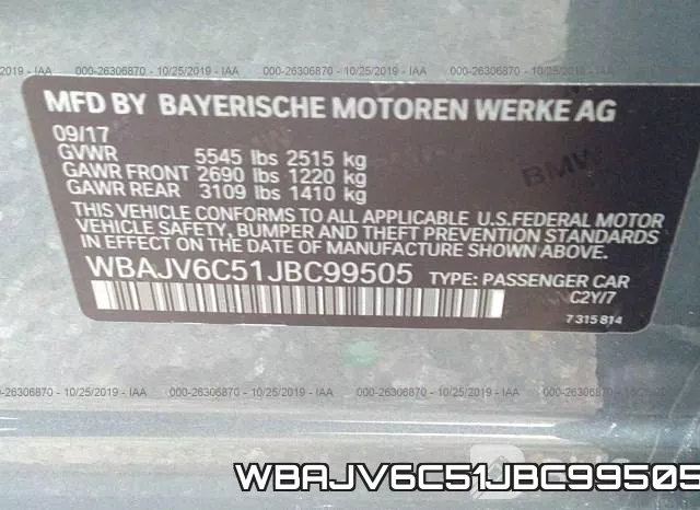 WBAJV6C51JBC99505 фото 10
