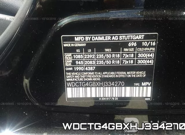 WDCTG4GBXHJ334270 фото 8