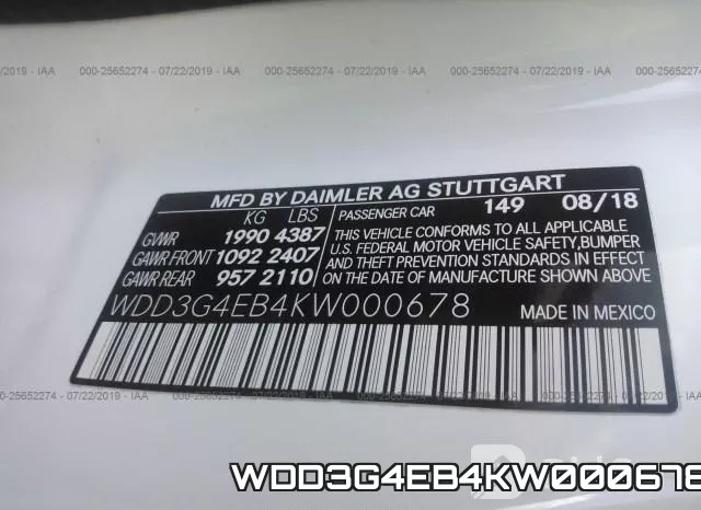 WDD3G4EB4KW000678 фото 10