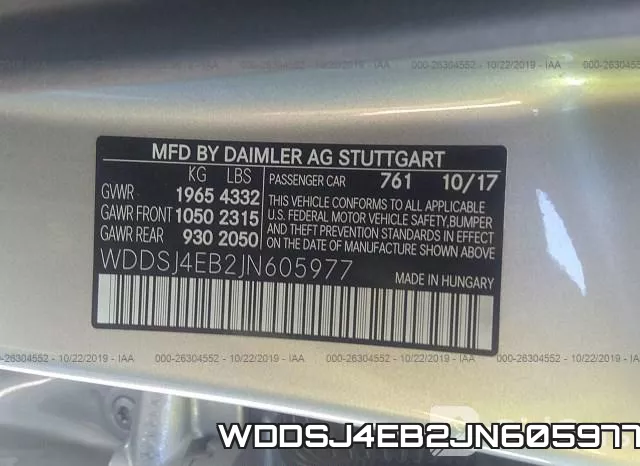 WDDSJ4EB2JN605977 фото 9
