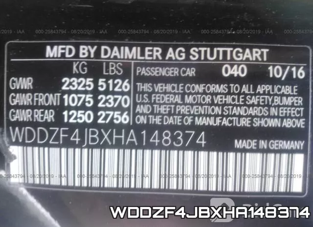 WDDZF4JBXHA148374 фото 10