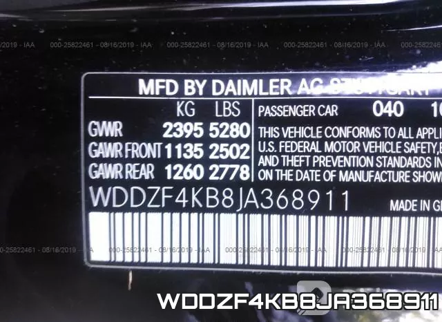 WDDZF4KB8JA368911 фото 10