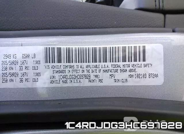1C4RDJDG3HC697828 фото 7