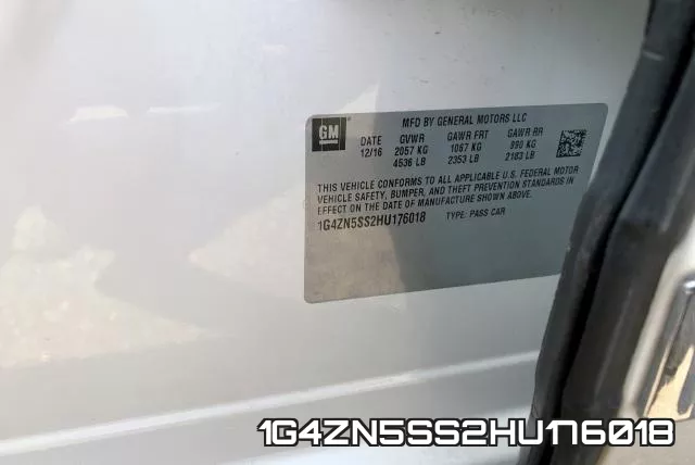 1G4ZN5SS2HU176018 фото 2
