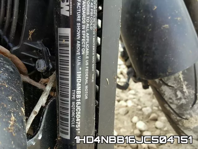 1HD4NBB16JC504751 фото 2