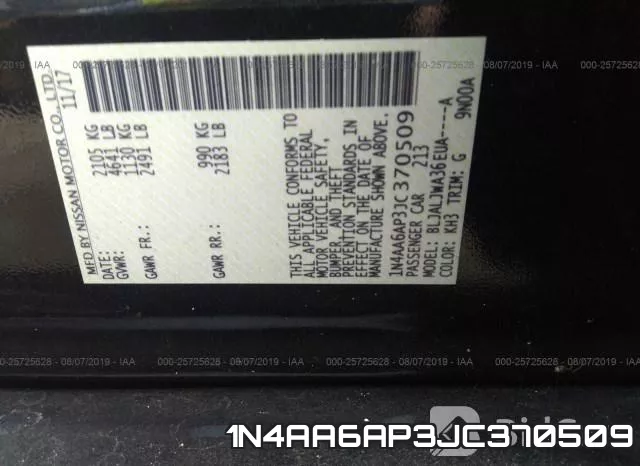 1N4AA6AP3JC370509 фото 9