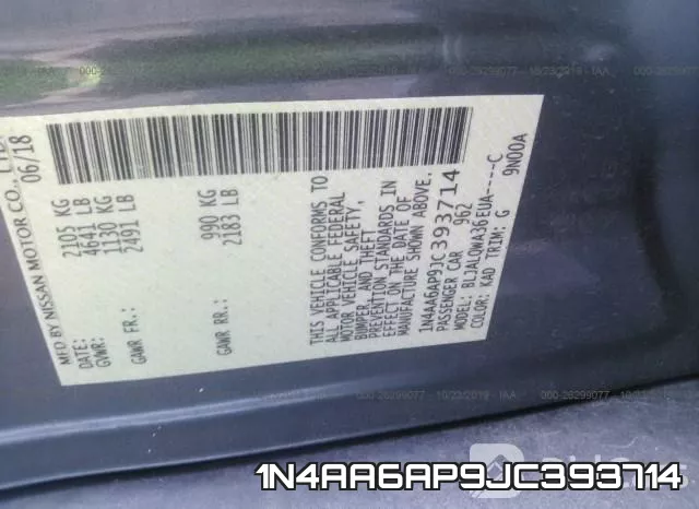 1N4AA6AP9JC393714 фото 9
