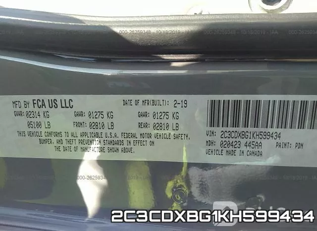 2C3CDXBG1KH599434 фото 10