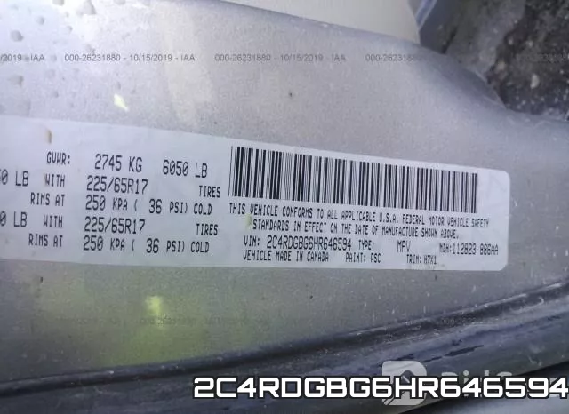 2C4RDGBG6HR646594 фото 10