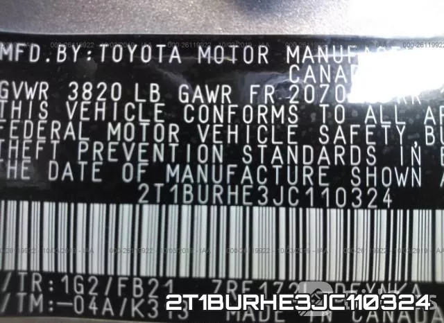 2T1BURHE3JC110324 фото 10
