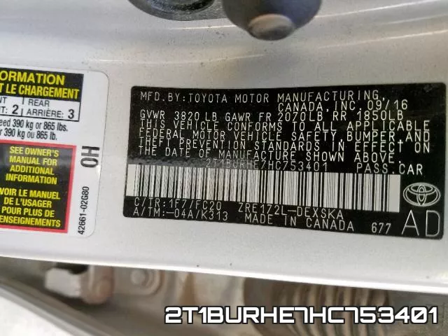 2T1BURHE7HC753401 фото 2