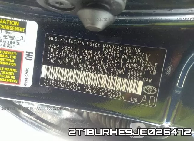 2T1BURHE9JC025472 фото 10